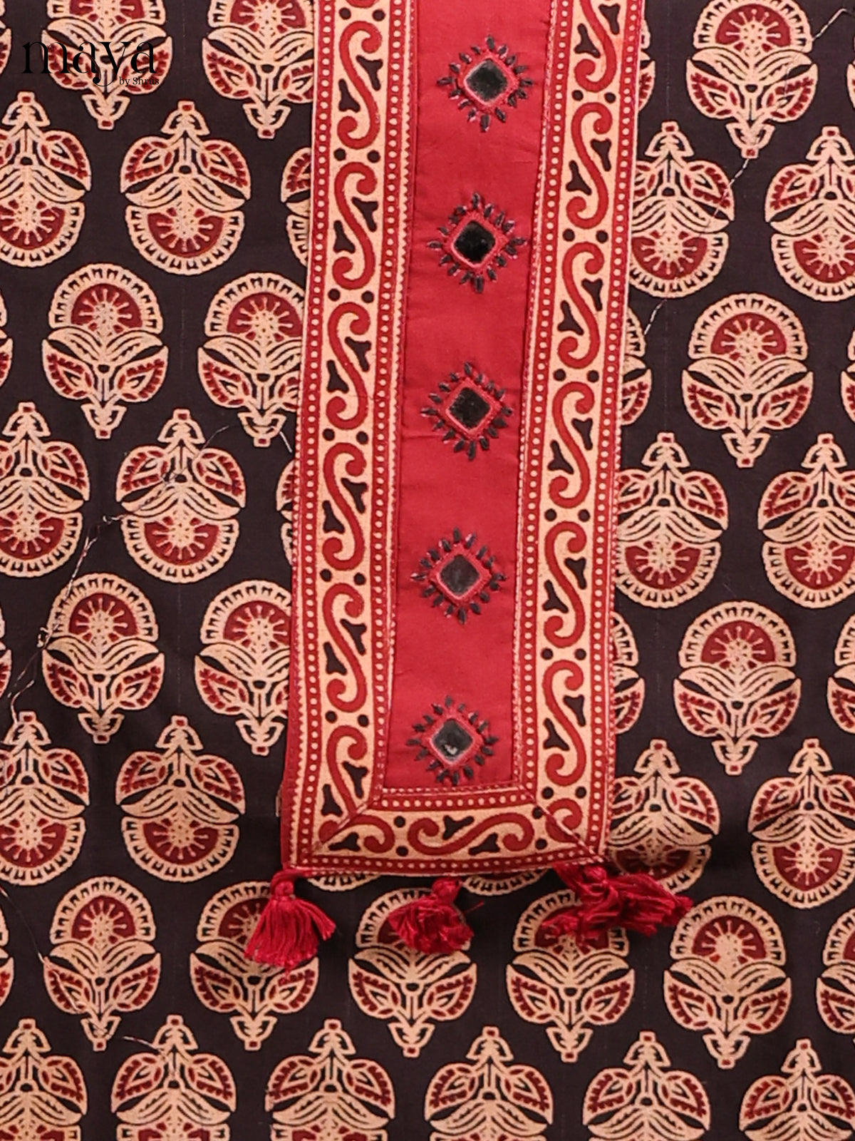 Black & Red - MDD21035 - Ajrakh Salwar
