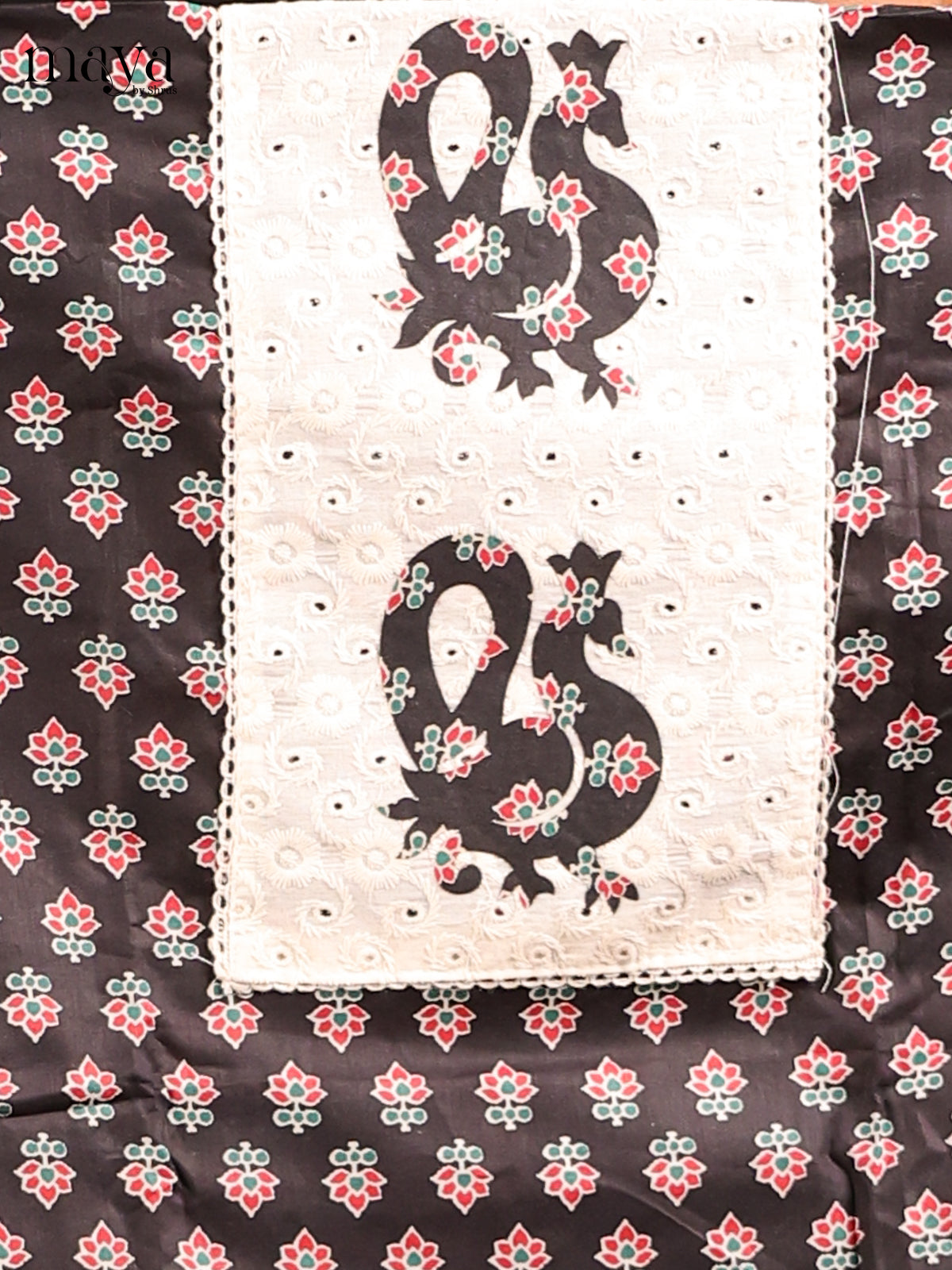 Black & Cream -MDD21045 - Cotton salwar