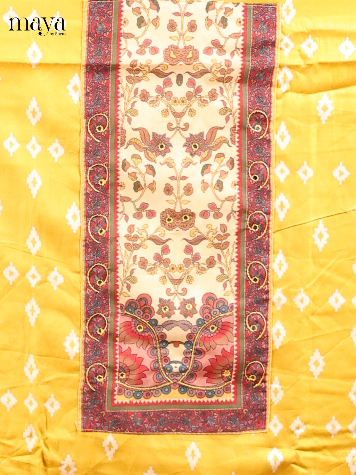 Yellow & Cream - MDD21048 - Cotton salwar