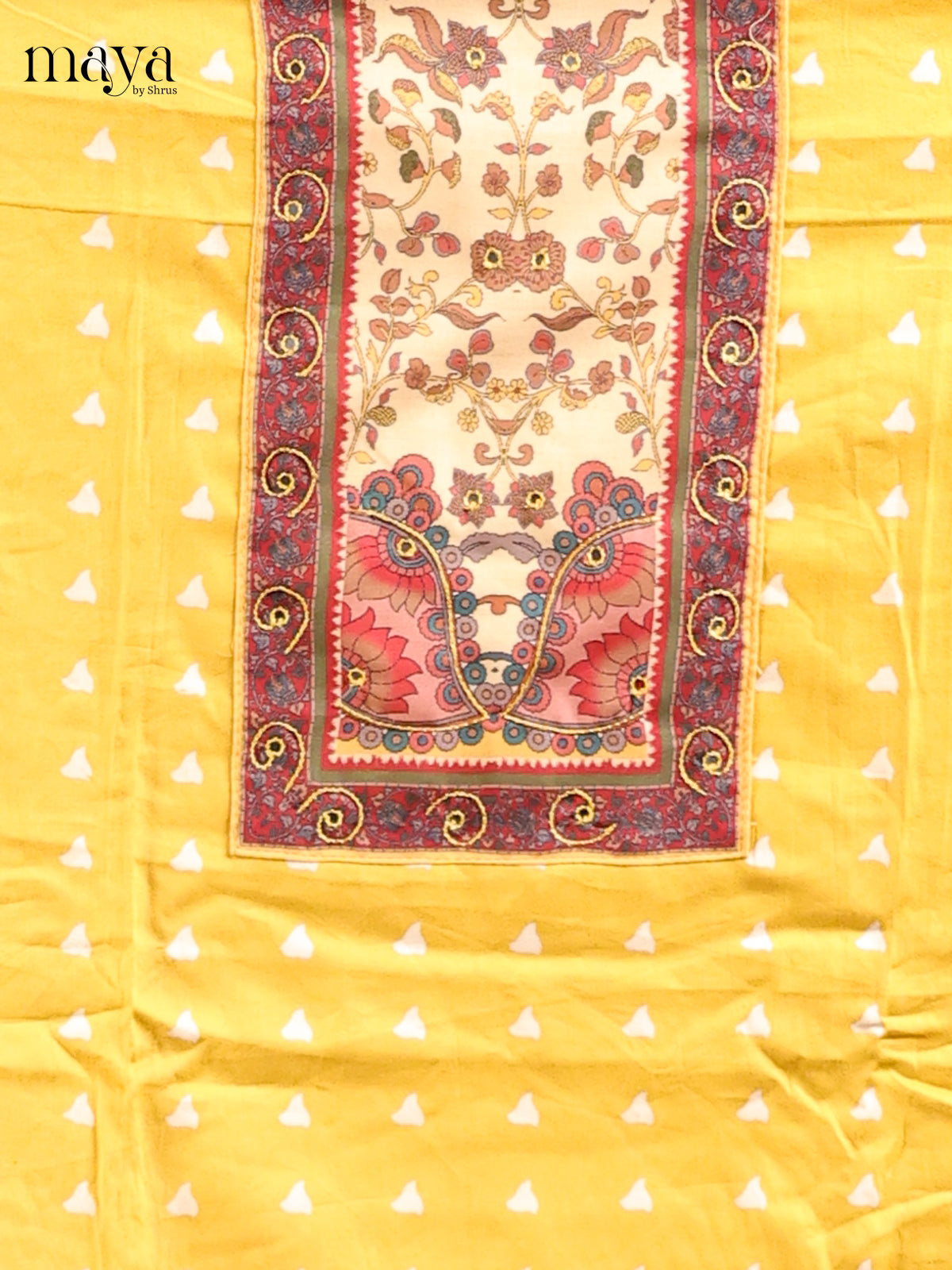 Yellow & Cream  - MDD21049 - Cotton salwar