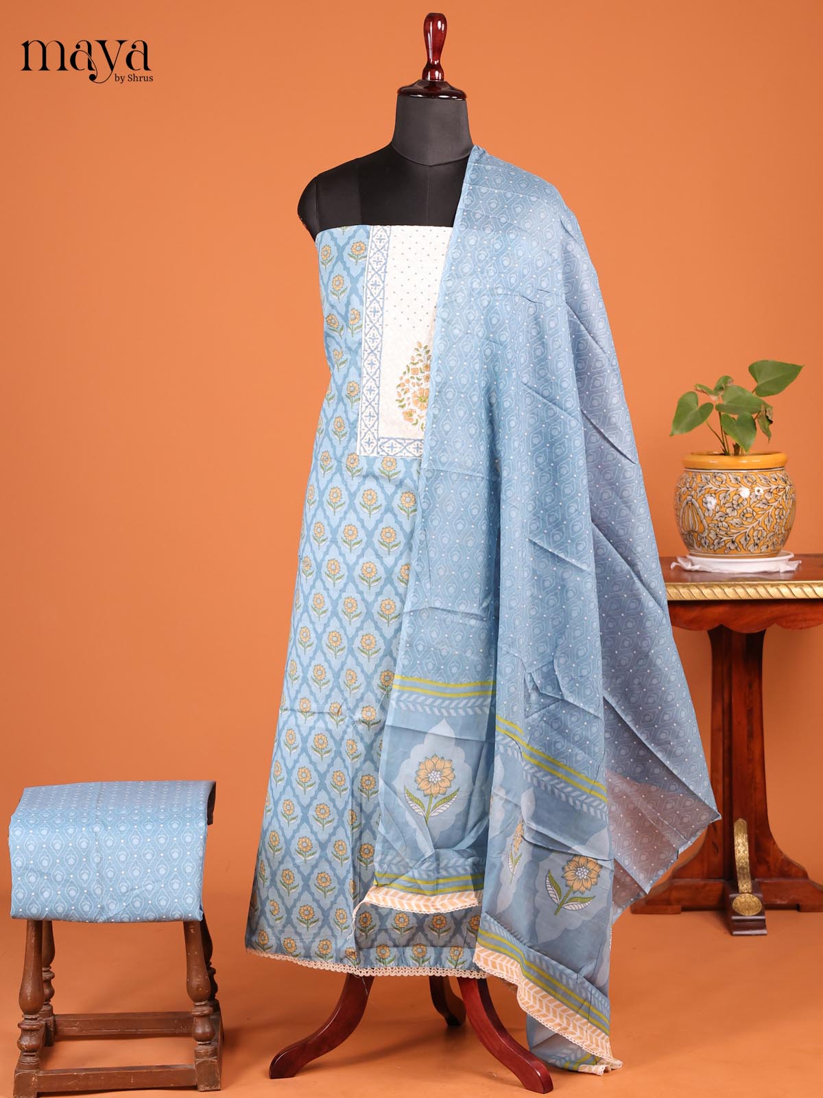 Blue - MDD21053 - Cotton salwar