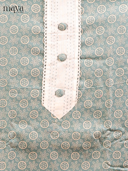 Pastel Green & Cream - MDD21054 - Cotton salwar