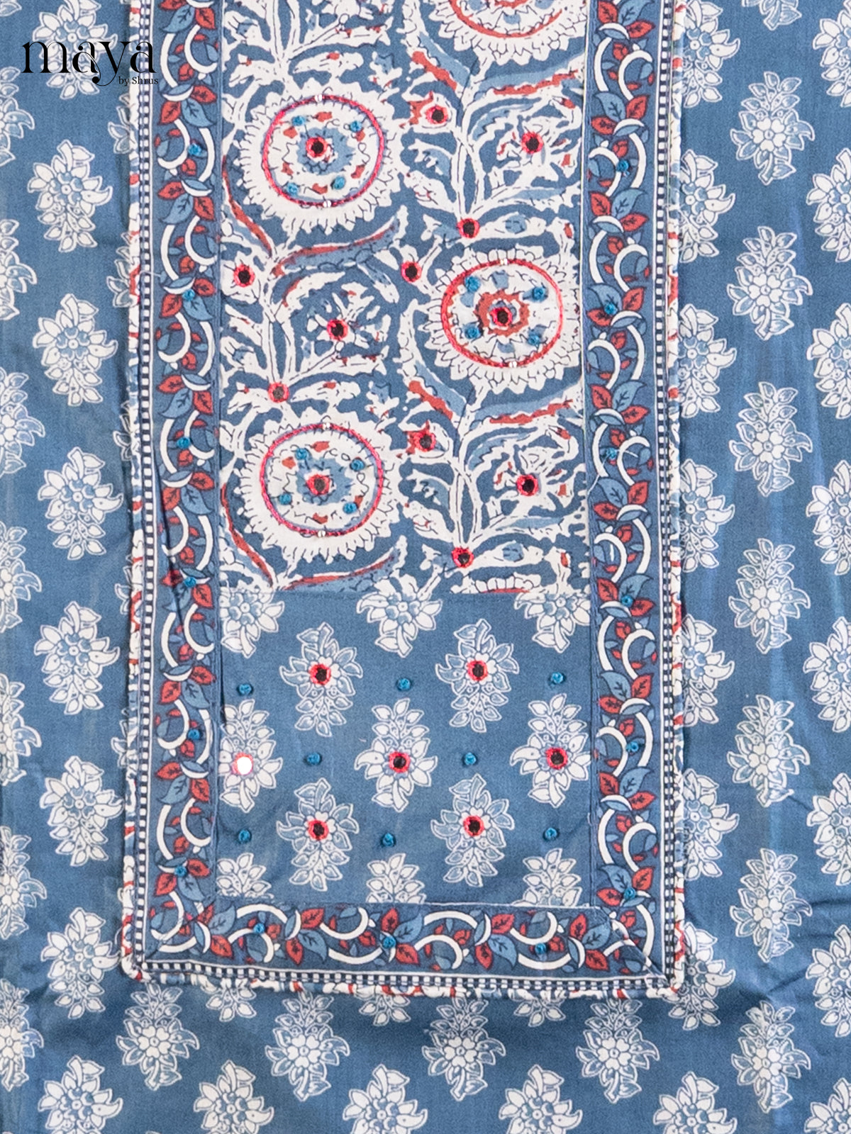 Blue & White- Cotton salwar