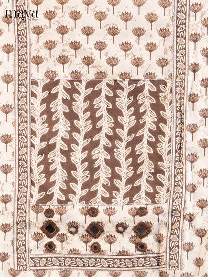 Cream - Cotton salwar