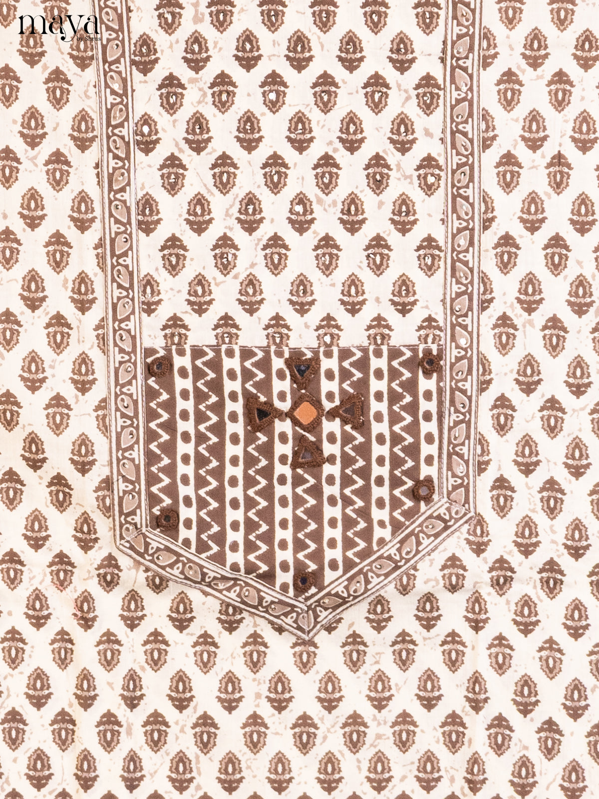 Cream & Grey- Cotton salwar