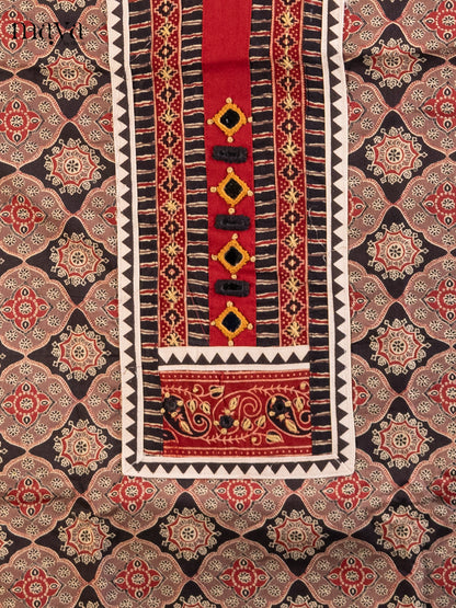 Black - Ajrakh Salwar Unstitch