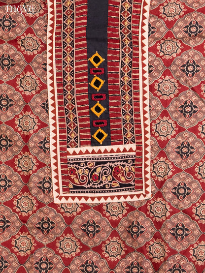 Maroon- Ajrakh Salwar Unstitch