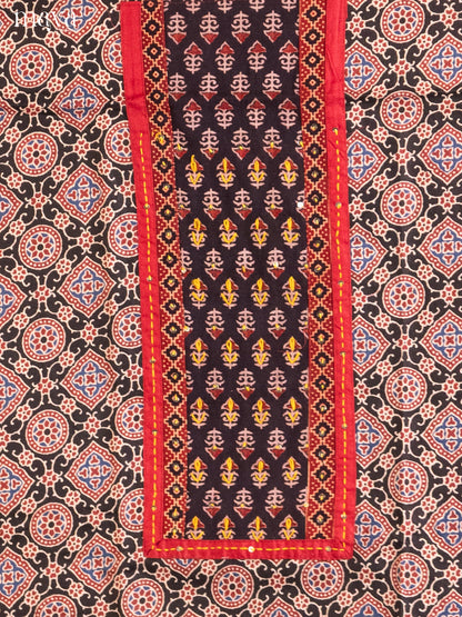 Black- Ajrakh Salwar Unstitch