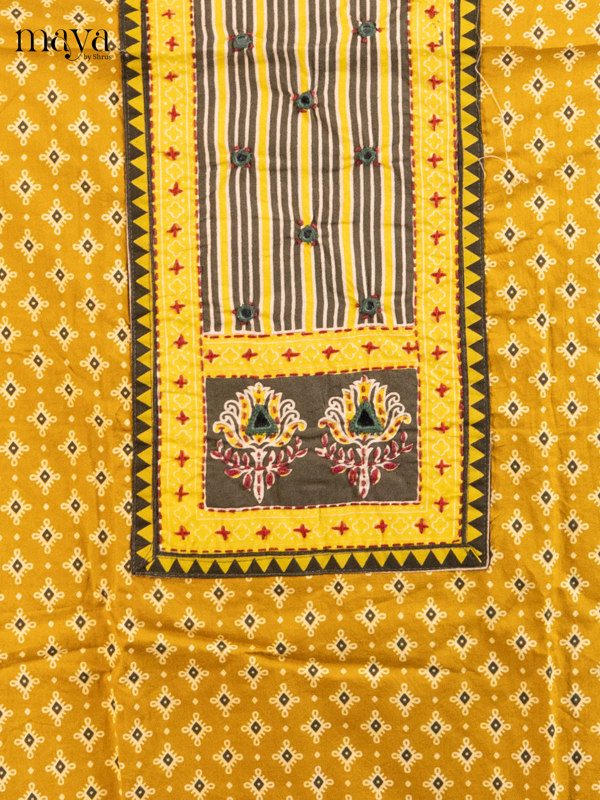 Mustard & Green - Ajrakh Salwar Unstitch