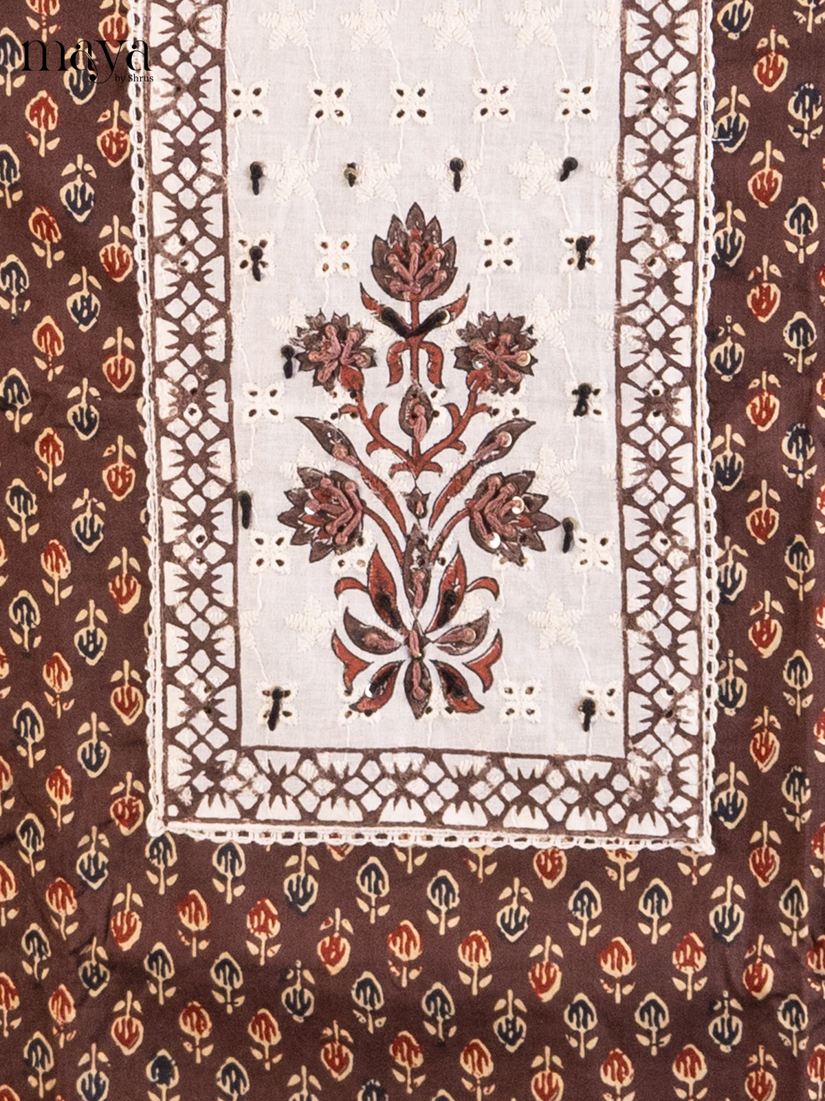 Brown & Cream - Cotton salwar