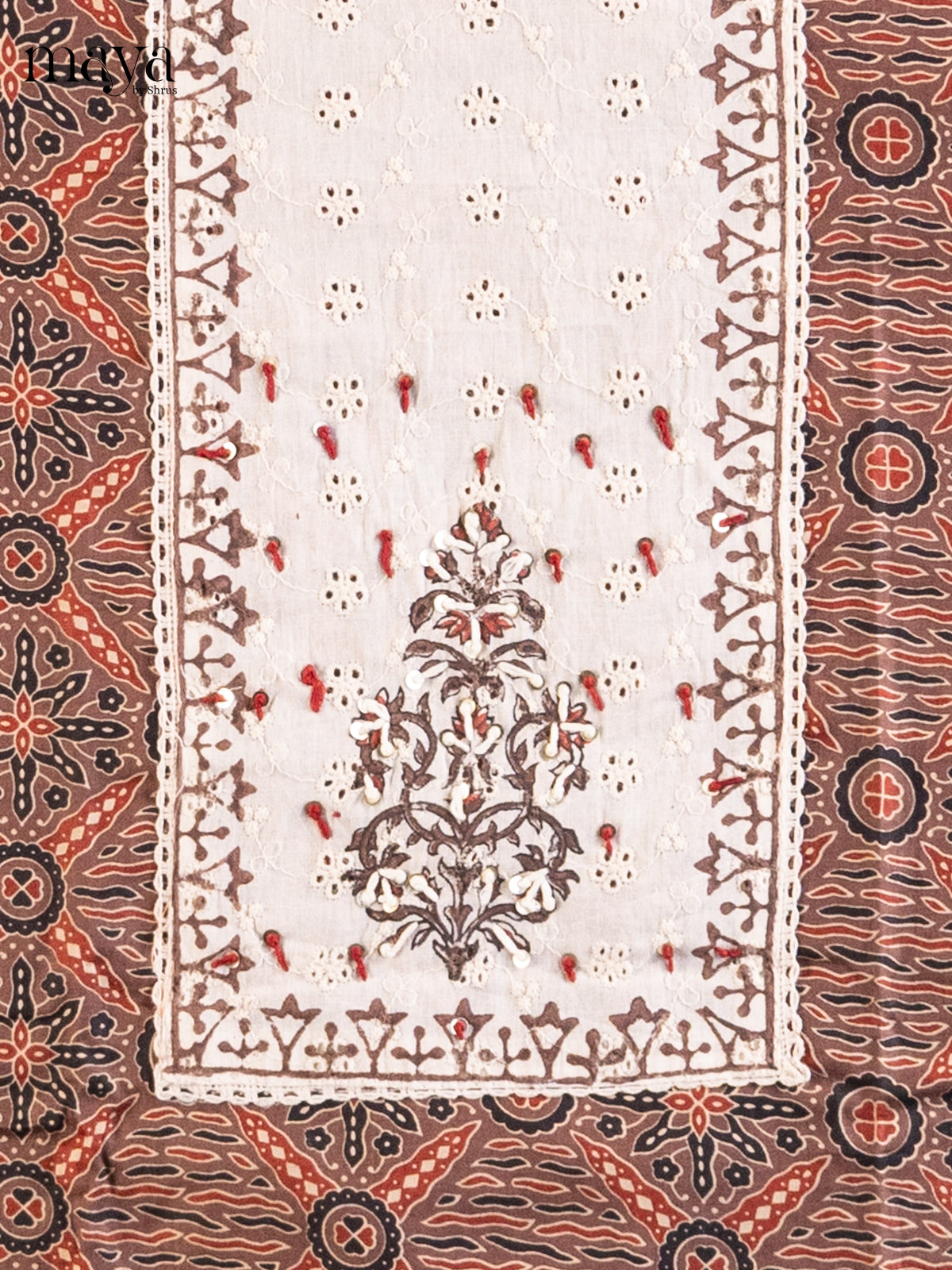 Brown & Cream - Cotton salwar