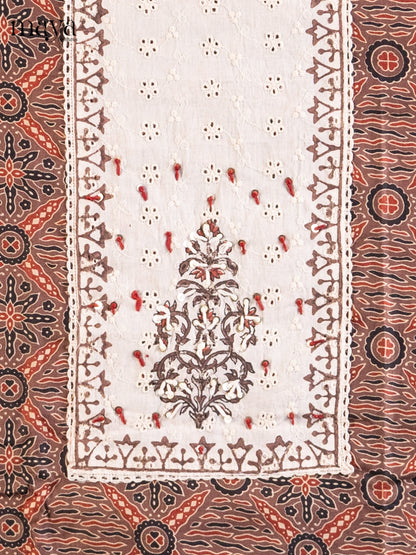 Brown & Cream - Cotton salwar