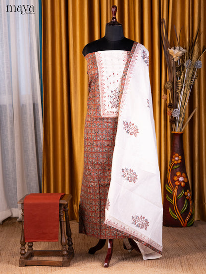 Rust & Cream- Cotton salwar