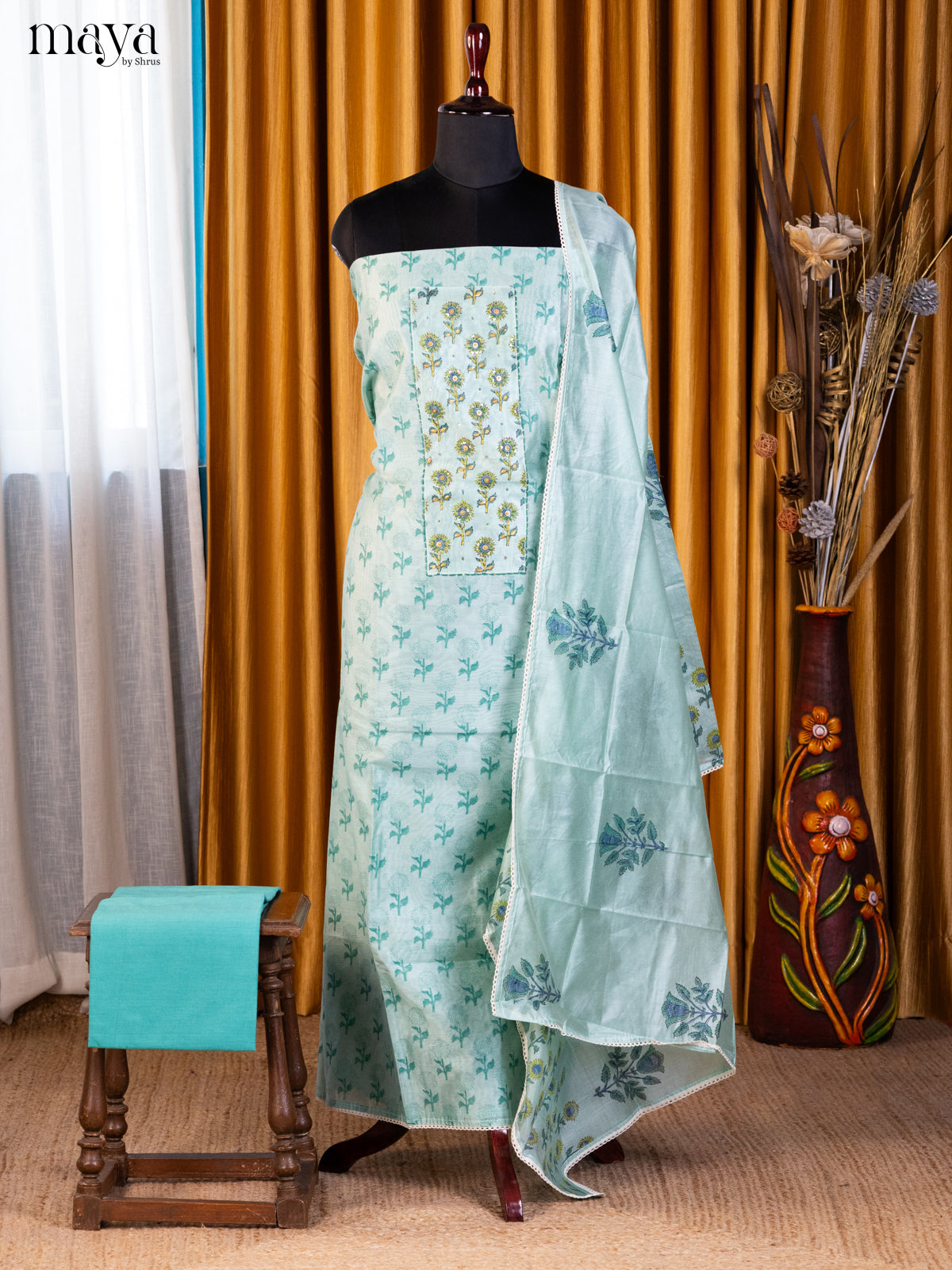 Teal- Cotton salwar