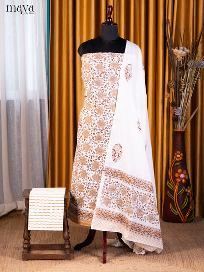 Cream- Cotton salwar