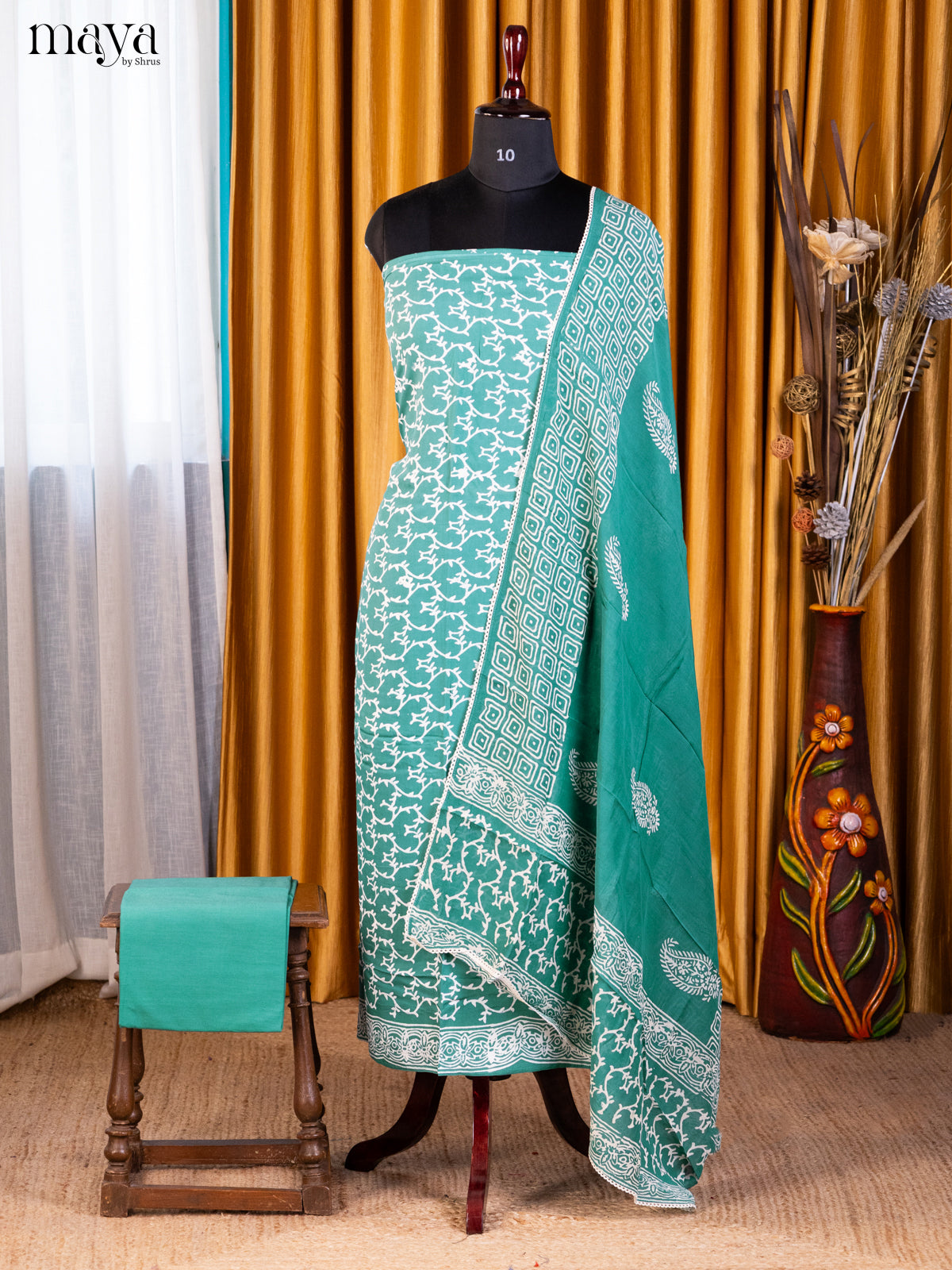 Teal Green- Cotton salwar