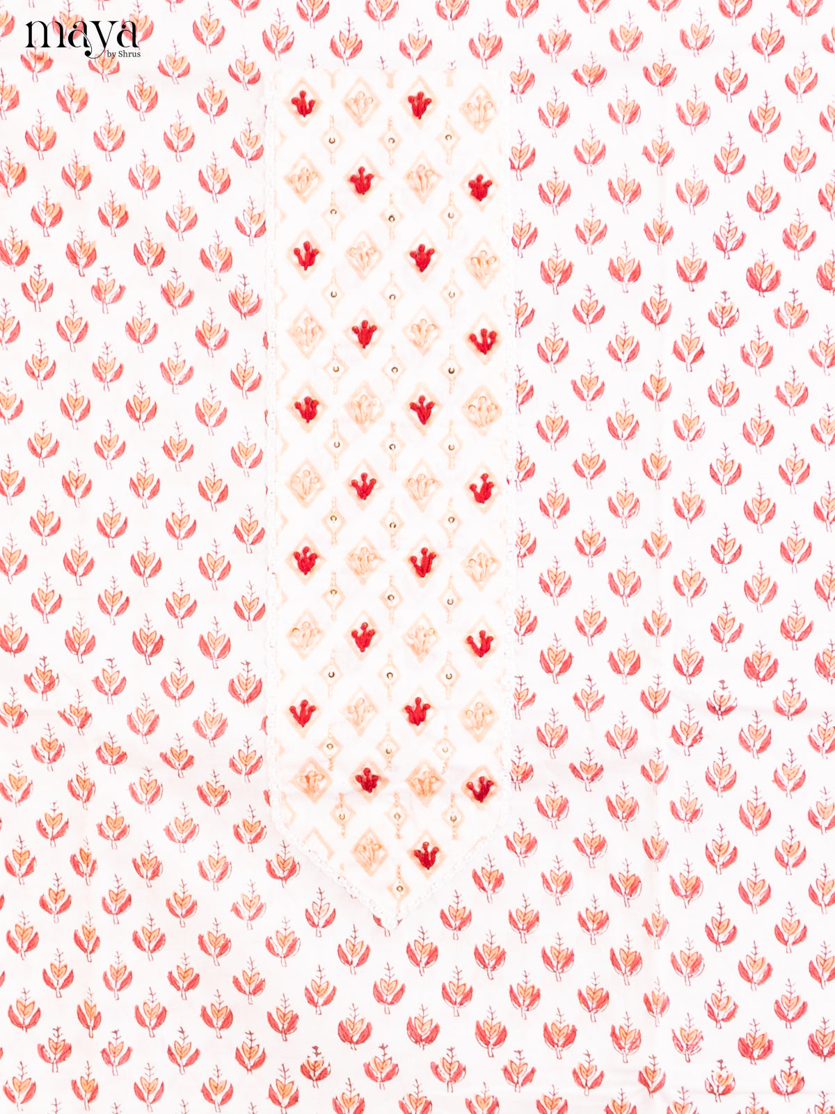 Cream & Pink- Cotton salwar