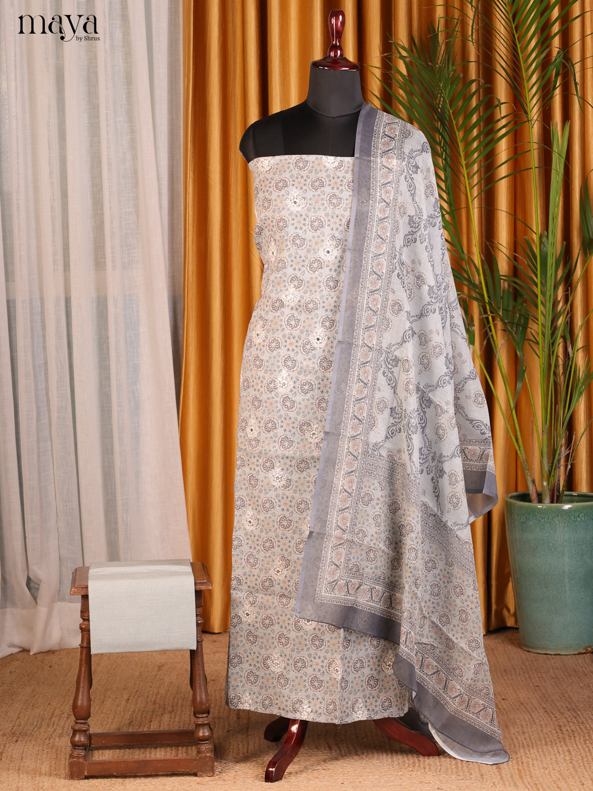 Grey - Cotton salwar