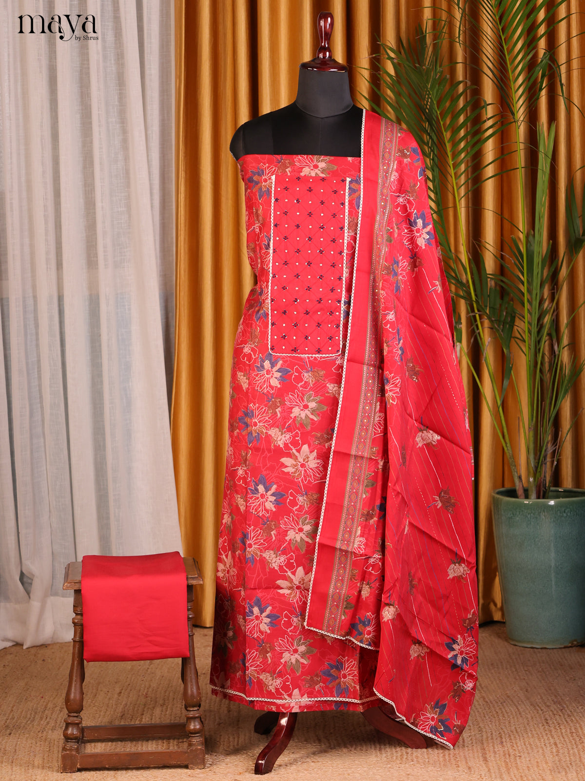 Red - Cotton salwar