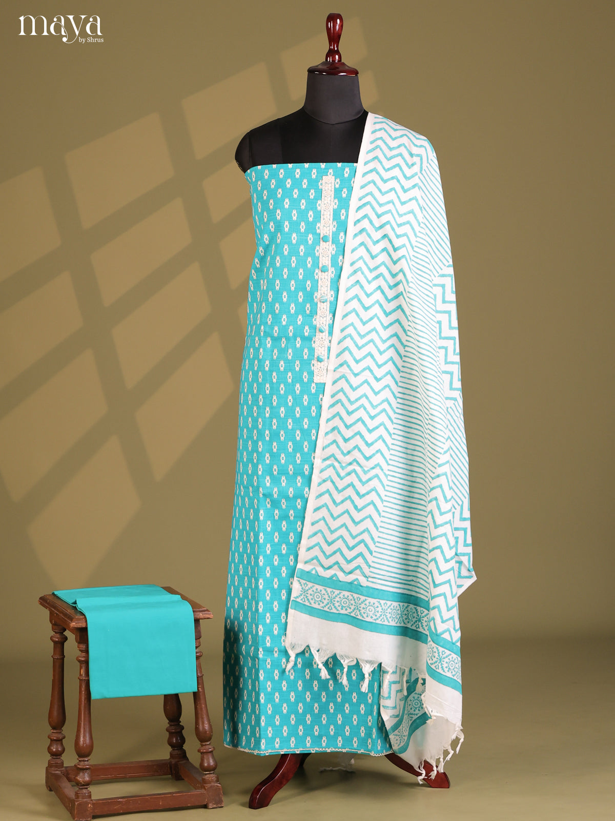 Teal Blue - Cotton salwar