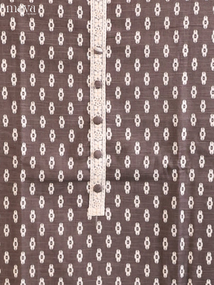 Grey & Cream- Cotton salwar