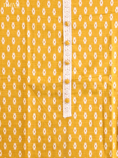 Mustard & Cream- Cotton salwar