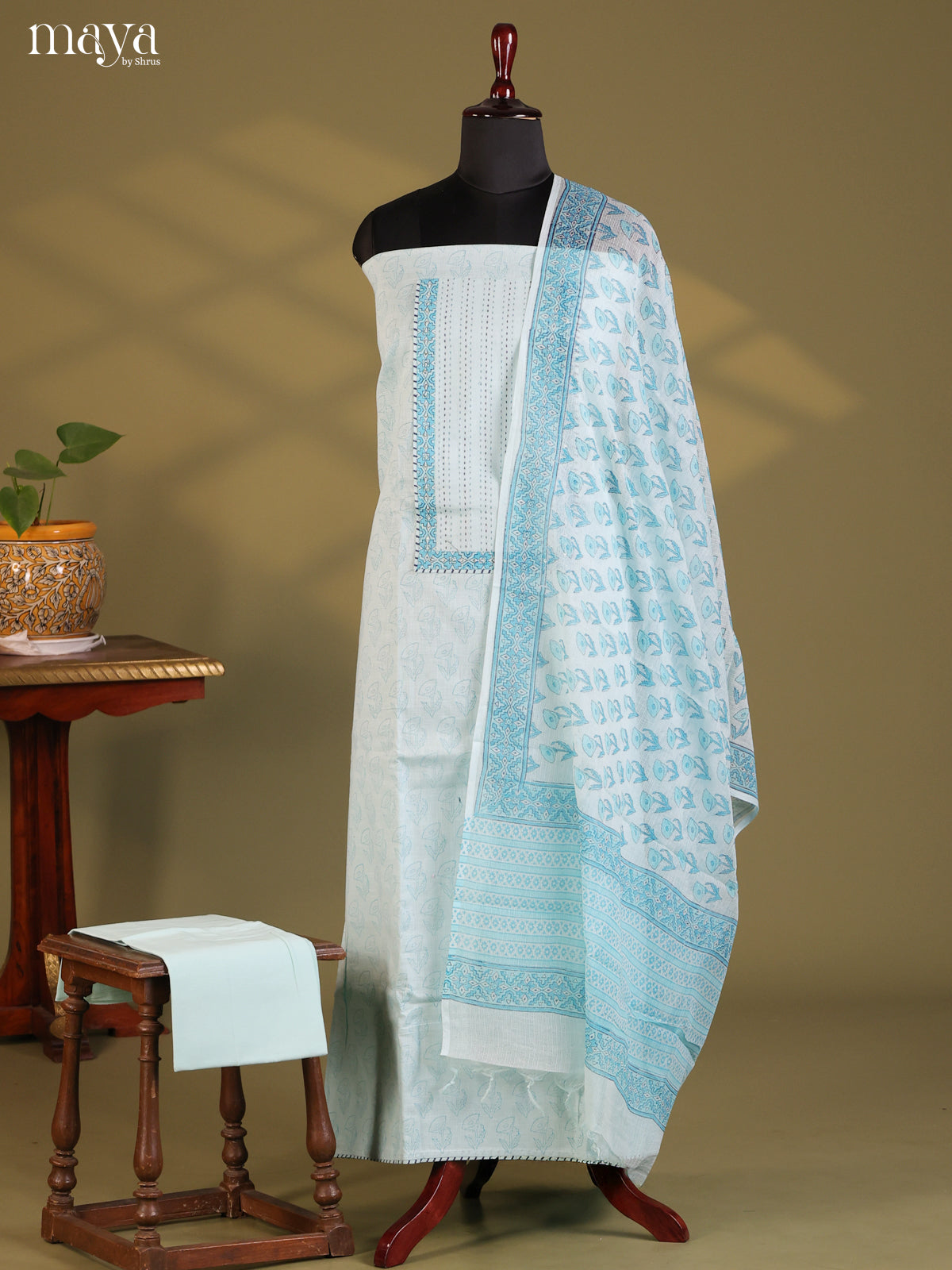 Ice Blue - Cotton salwar