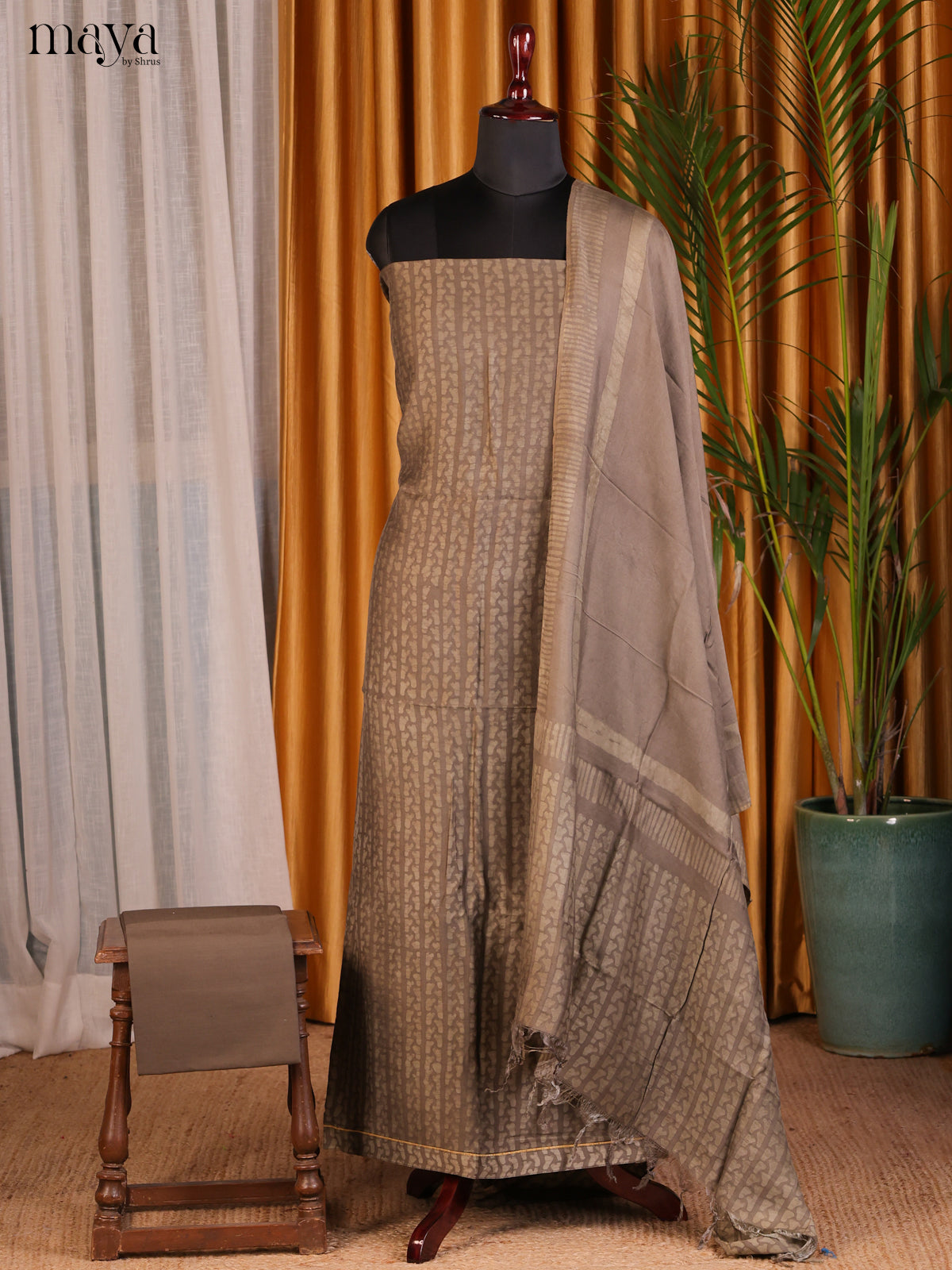 Brown - Cotton salwar