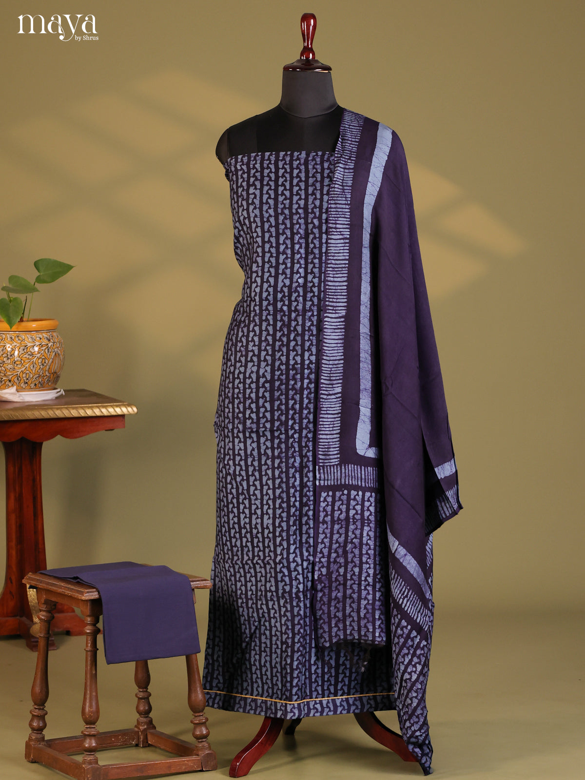 Dark Blue - Cotton salwar