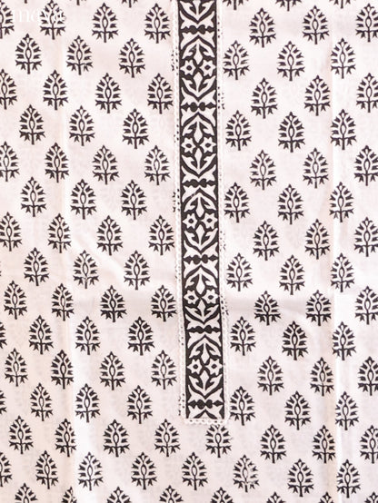 White with Black - Cotton salwar