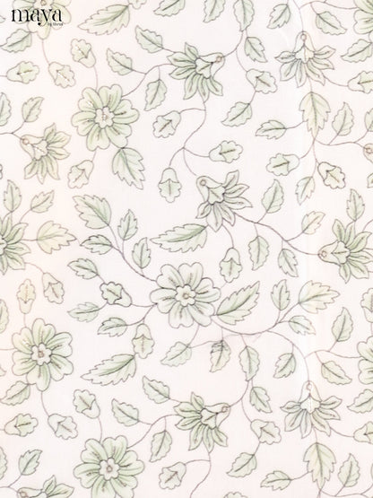 White & Green - Cotton salwar