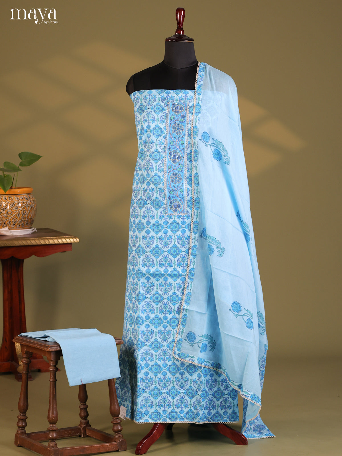 Blue - Cotton salwar