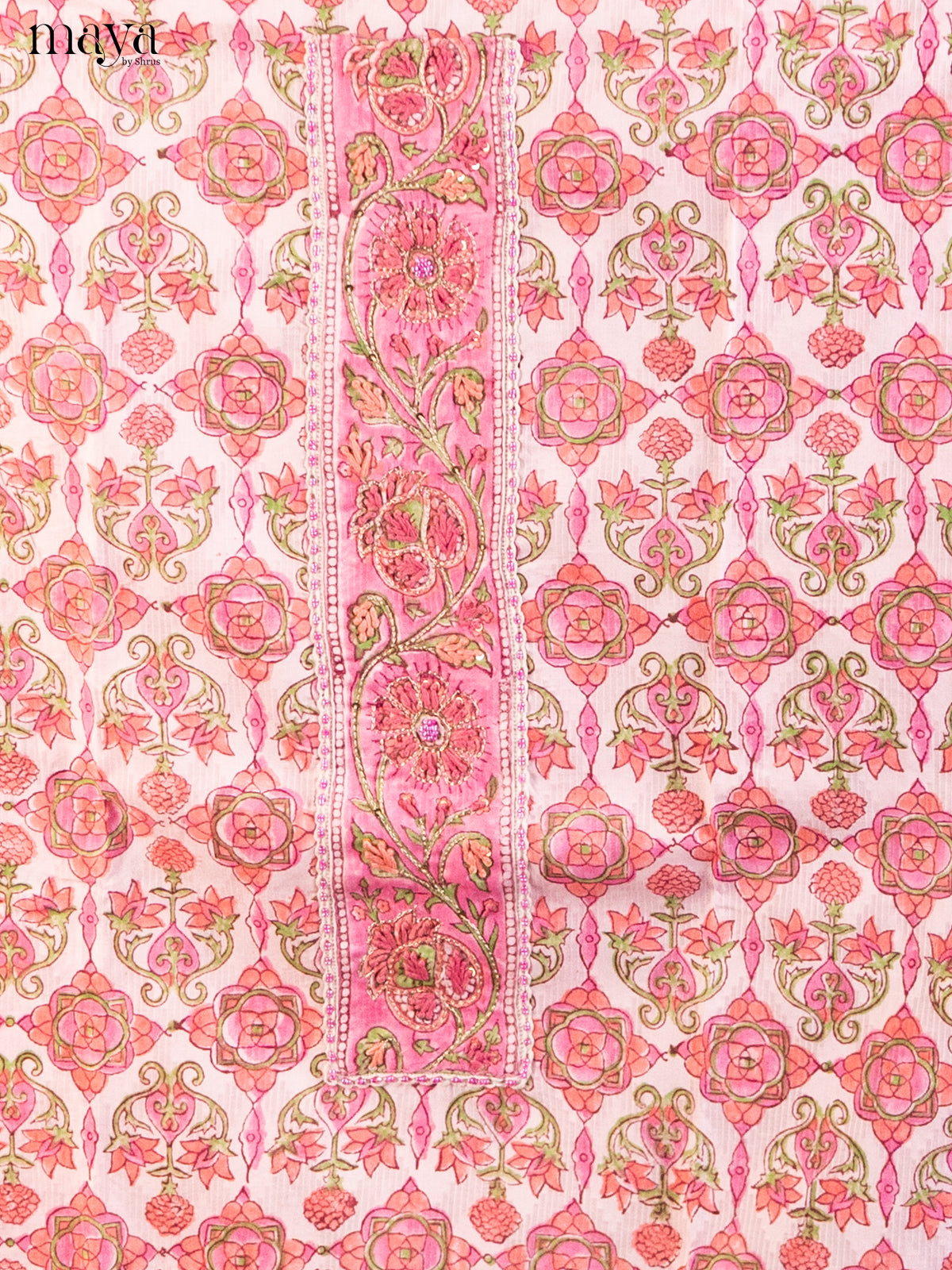 Pink & Cream- Cotton salwar