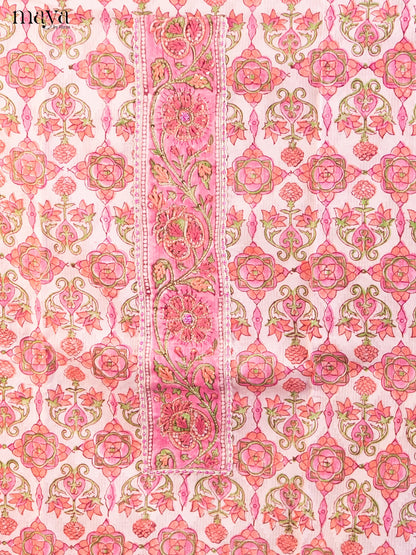 Pink & Cream- Cotton salwar
