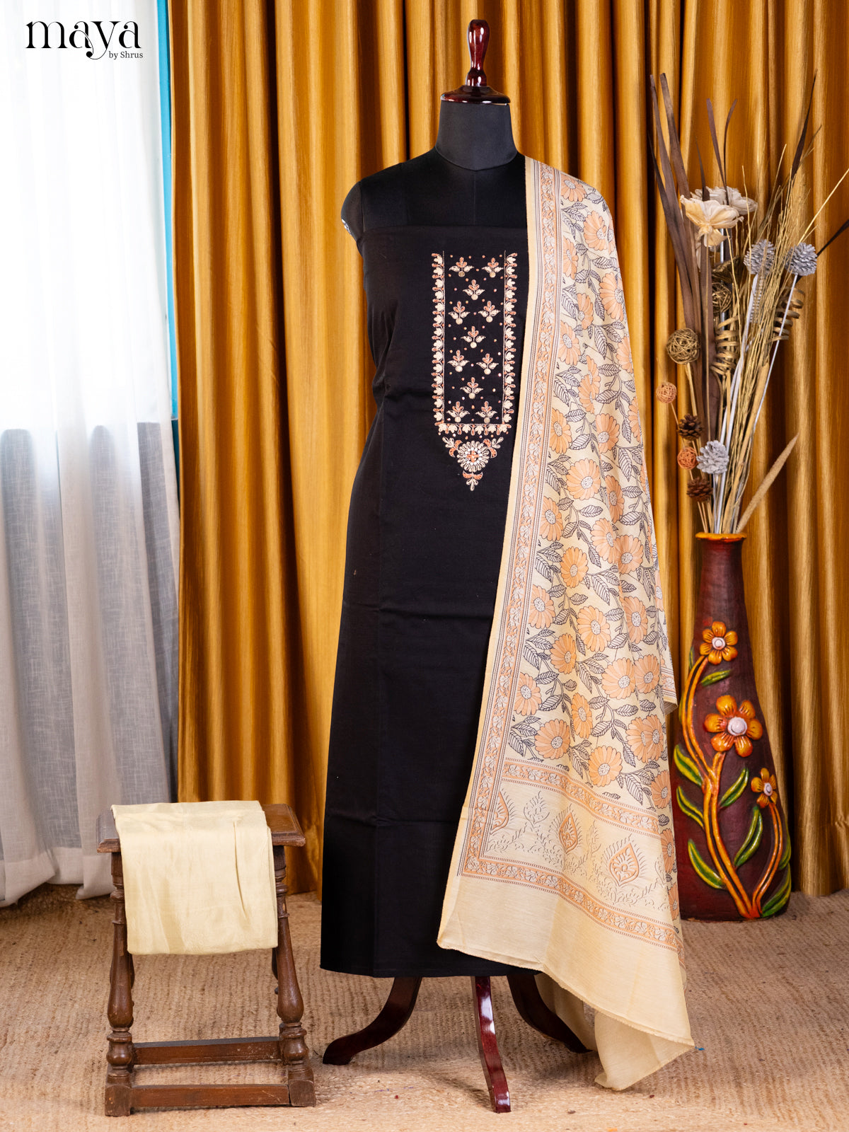 Black & Cream- Cotton salwar
