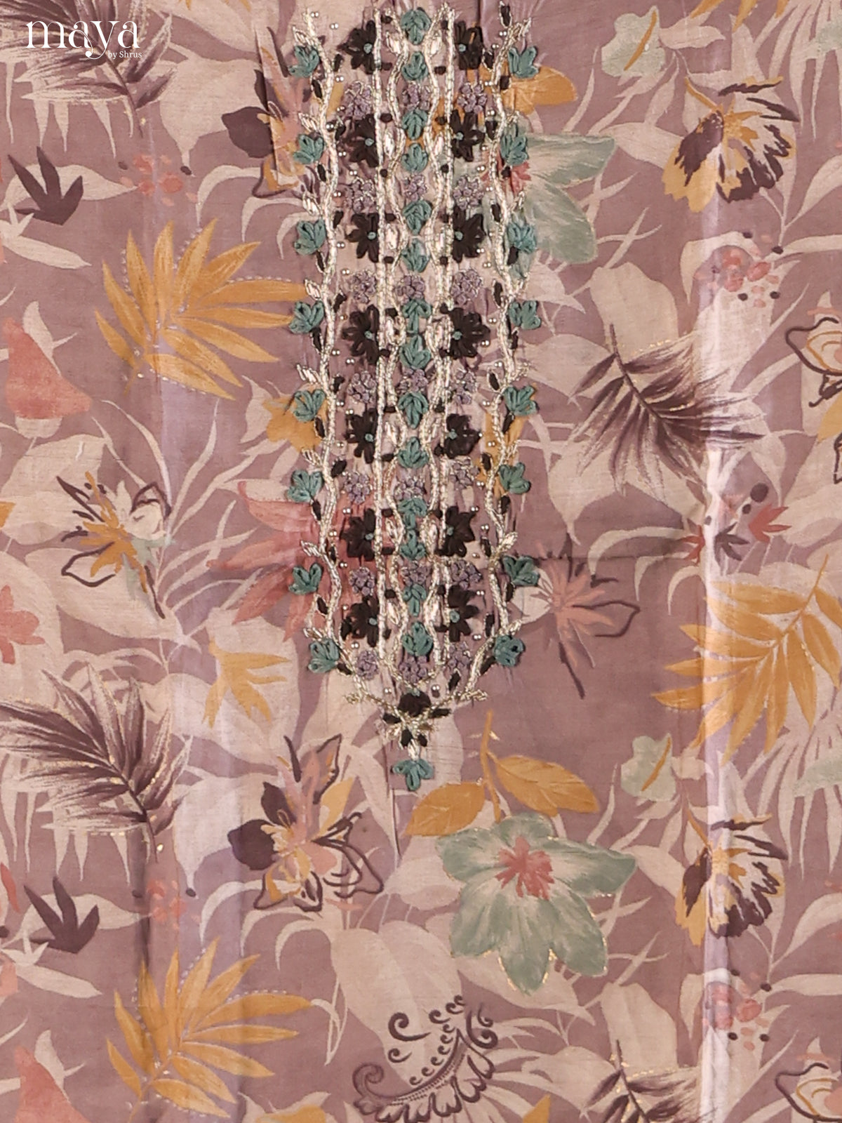 Cream & Brown - Cotton salwar