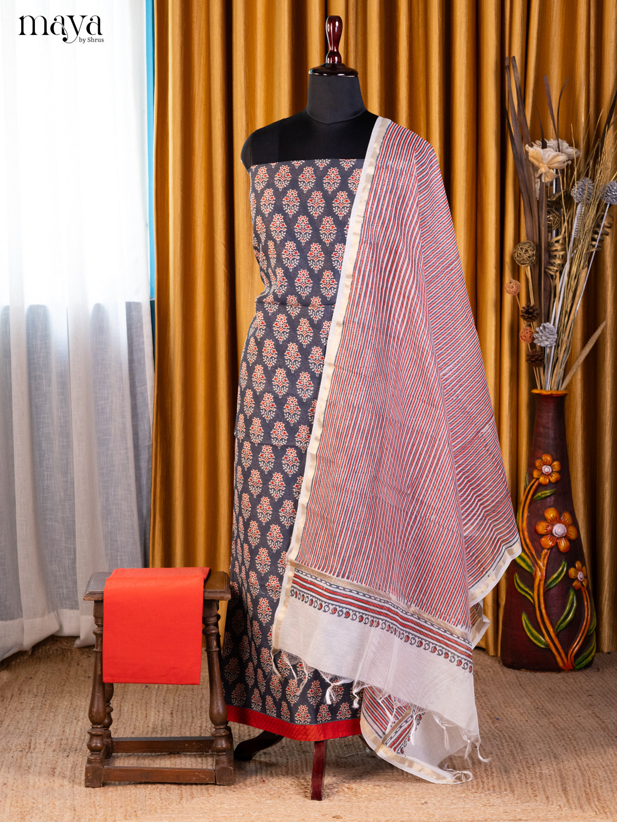 Black & Red- Cotton salwar