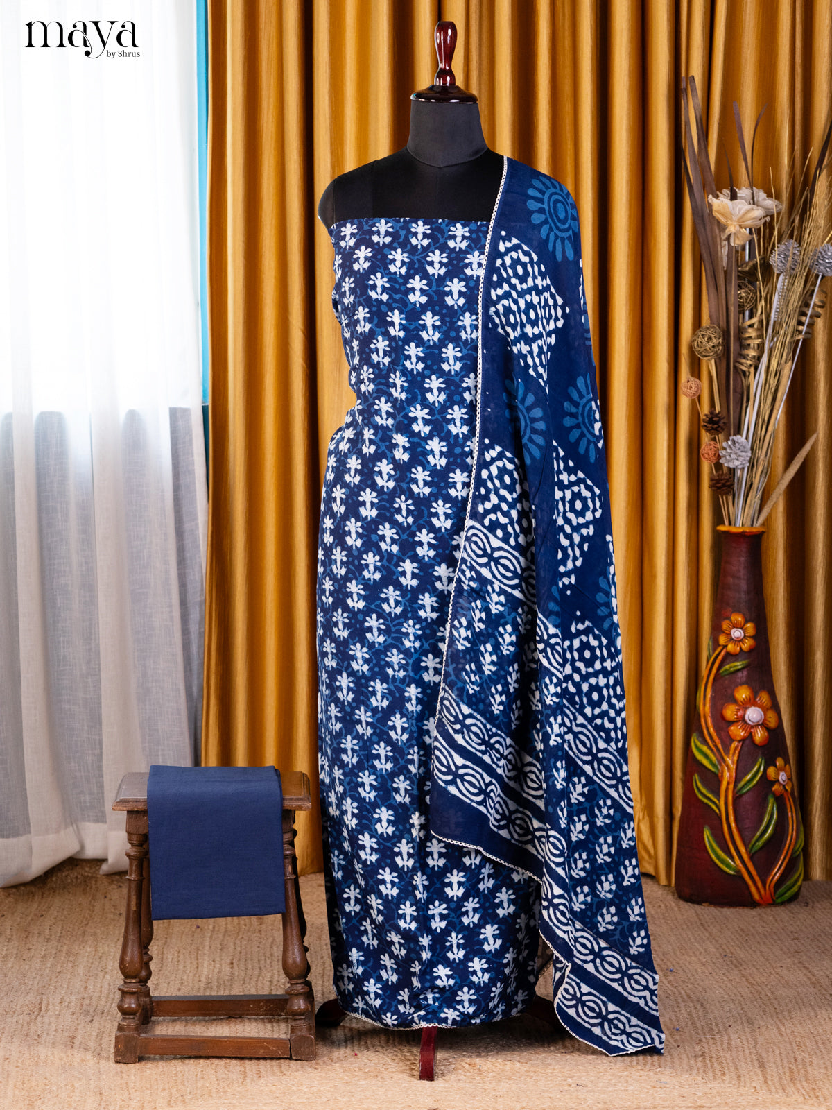 Blue- Cotton salwar