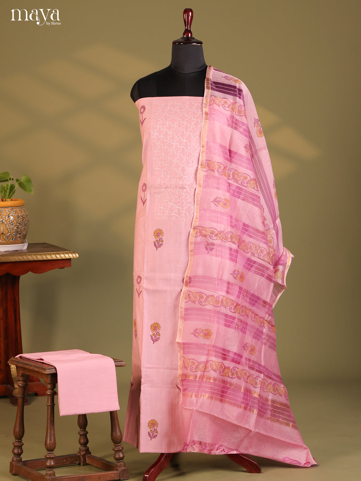 Pink- Cotton salwar