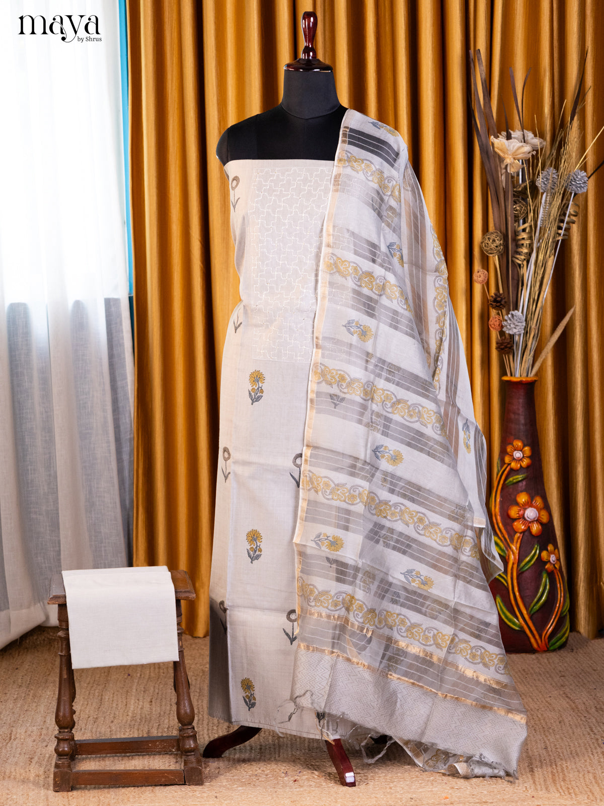 Off white- Cotton salwar