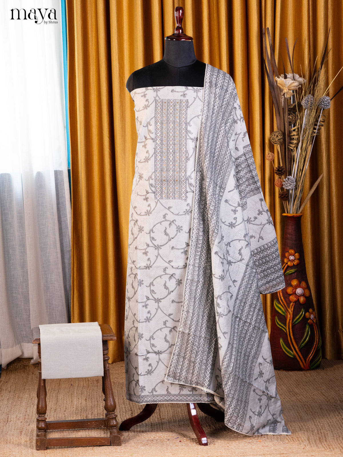 Grey- Cotton salwar