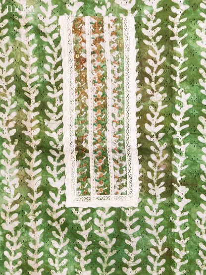 Green & White- Cotton salwar