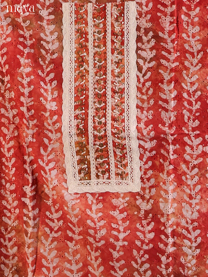 Red & White - Cotton salwar