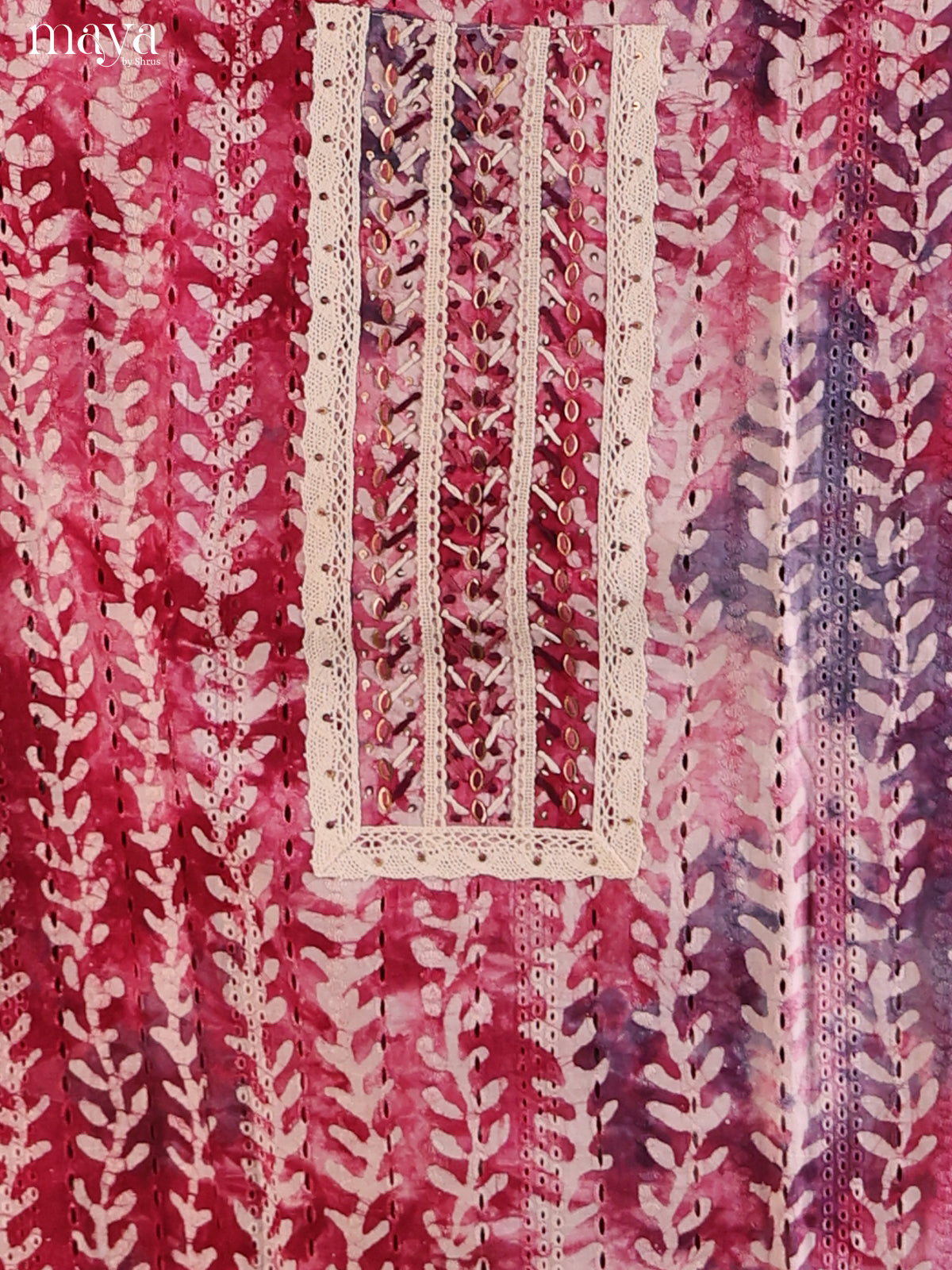 Purple & Cream - Cotton salwar