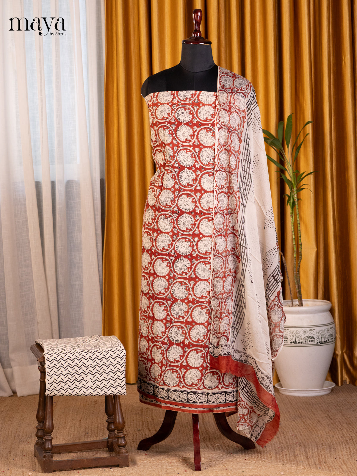 Brick & White- Cotton salwar