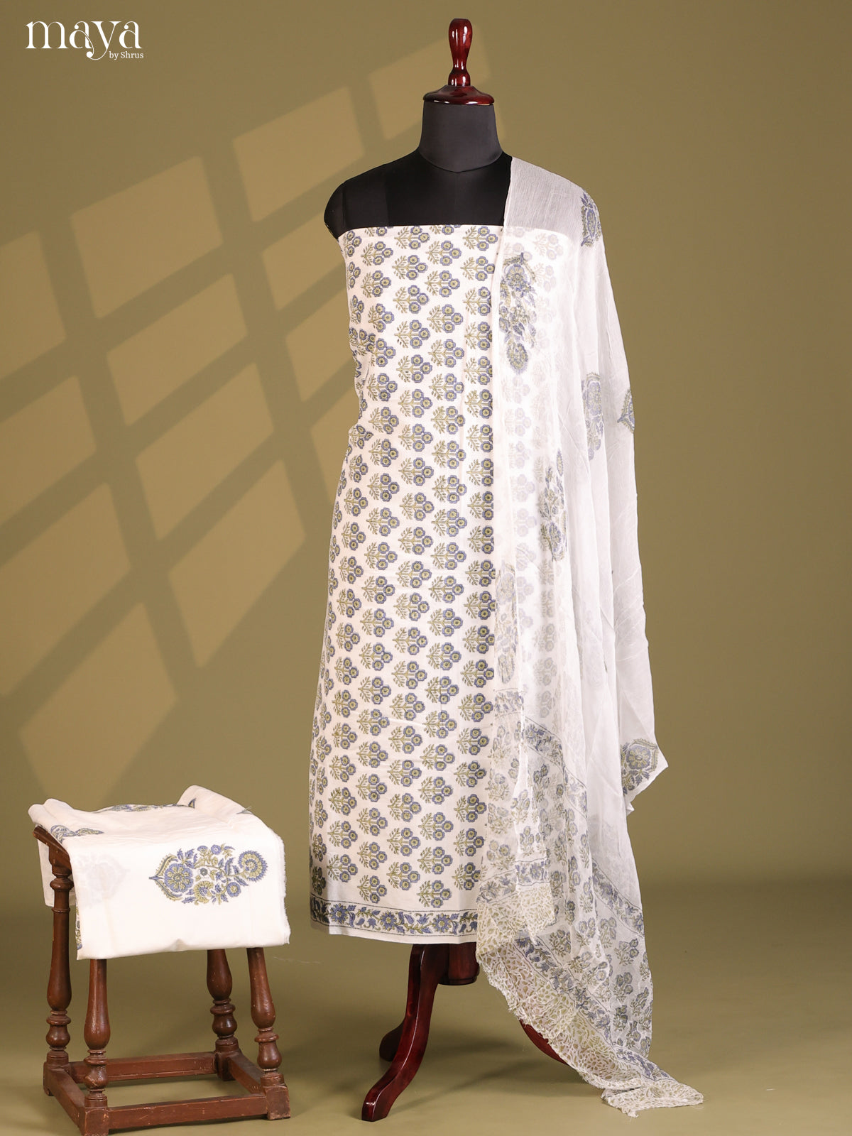 Cream - Cotton salwar
