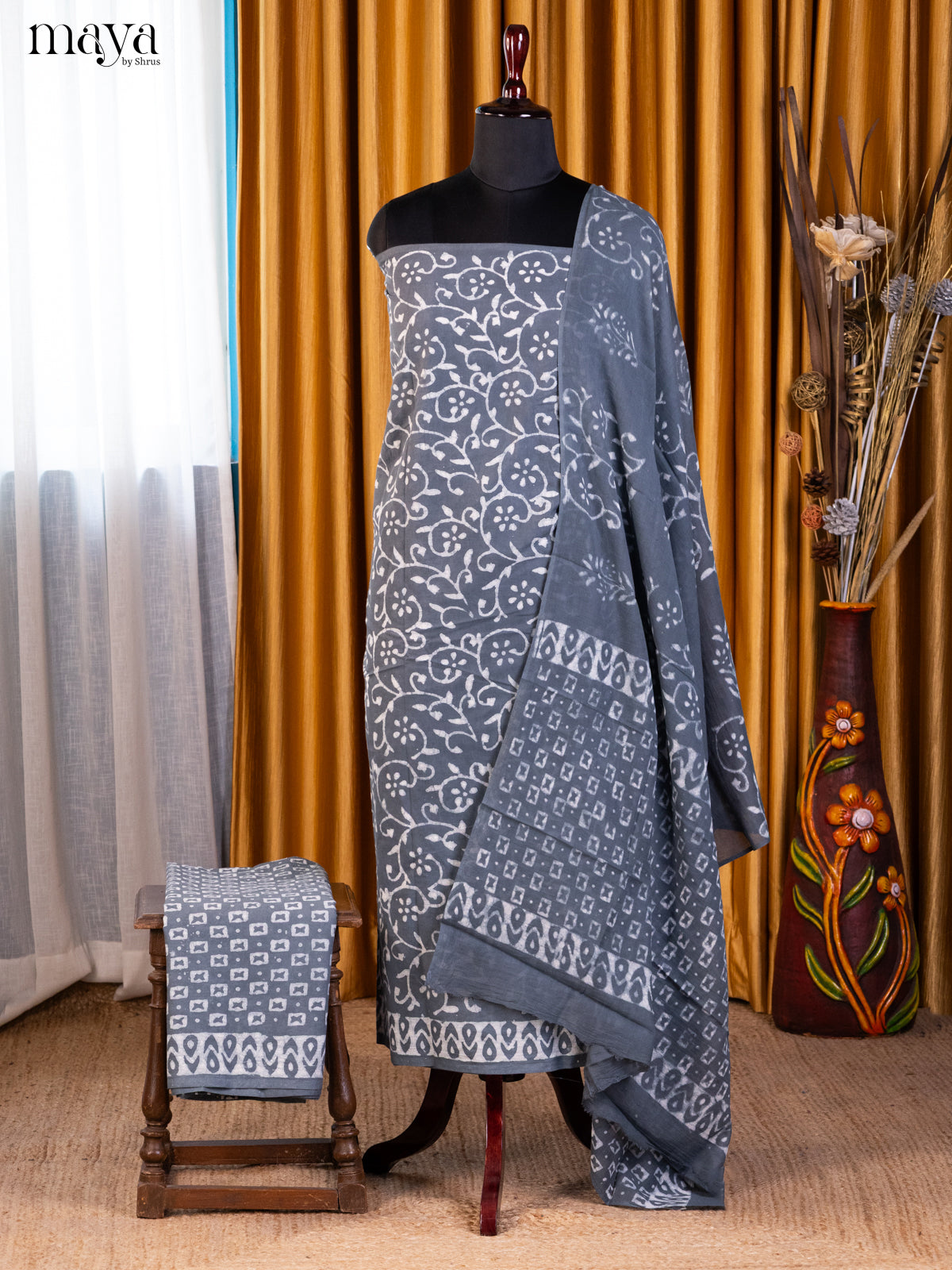 Grey- Cotton salwar
