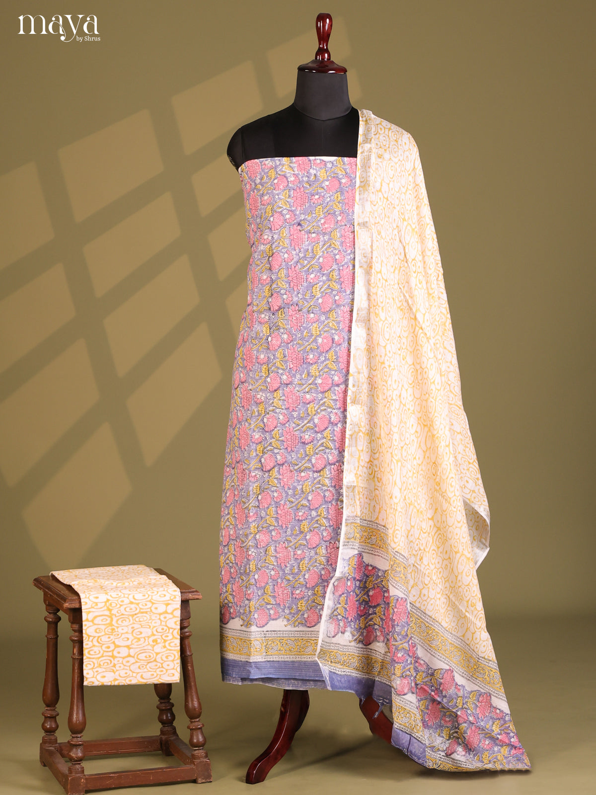 Pink with Cream - Cotton salwar