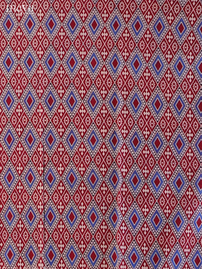 Maroon & Blue - Ajrakh Salwar Unstitch
