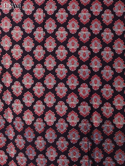 Black with Maroon - Ajrakh Salwar Unstitch